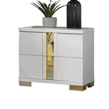 Modern White 3-Piece Bedroom Set With LED Nightstands - Sleep Galleria