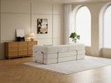 Modular 4-Seat Convertible Folding Sofa Bed Cream - Omega Lifestyles