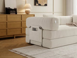 Modular 4-Seat Convertible Folding Sofa Bed Cream - Omega Lifestyles