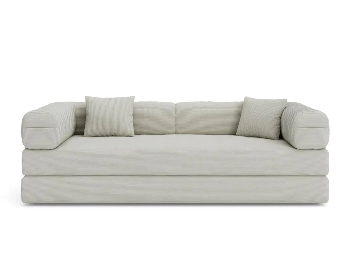 Modular 4-Seat Convertible Folding Sofa Bed Cream - Omega Lifestyles