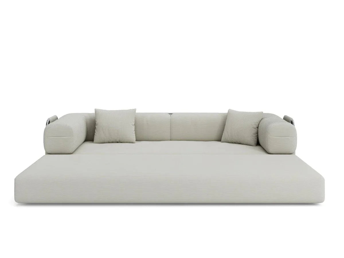 Modular 4-Seat Convertible Folding Sofa Bed Cream - Omega Lifestyles