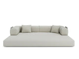 Modular 4-Seat Convertible Folding Sofa Bed Cream - Omega Lifestyles