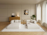 Modular 4-Seat Convertible Folding Sofa Bed Cream - Omega Lifestyles