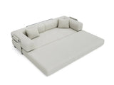Modular 4-Seat Convertible Folding Sofa Bed Cream - Omega Lifestyles