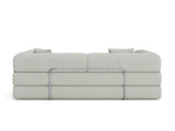 Modular 4-Seat Convertible Folding Sofa Bed Cream - Omega Lifestyles