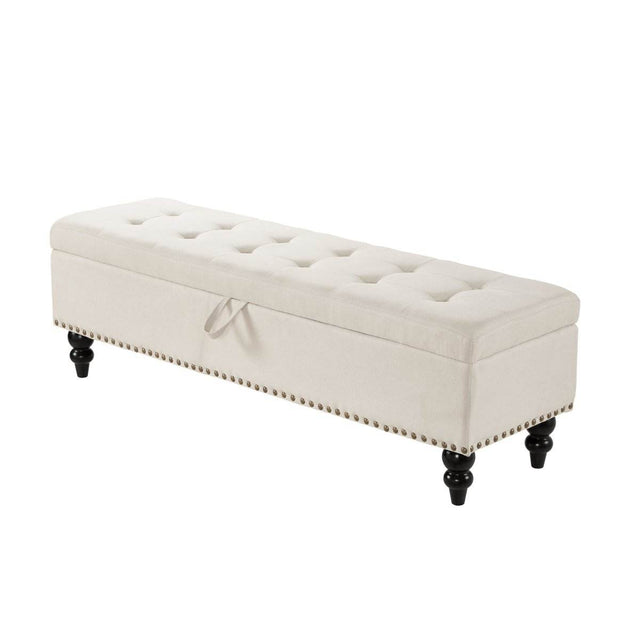 Multifunctional Storage Bed Bench Ottoman With Upholstery - Omega Lifestyles