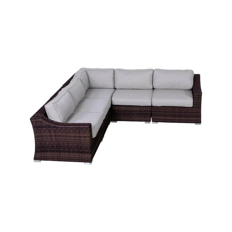 Outdoor Resin Wicker Sectional Seating Set With Cushions - Zenvia - Omega Lifestyles