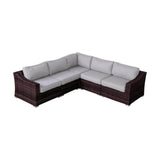 Outdoor Resin Wicker Sectional Seating Set With Cushions - Zenvia - Omega Lifestyles