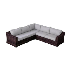 Outdoor Resin Wicker Sectional Seating Set With Cushions - Omega Lifestyles