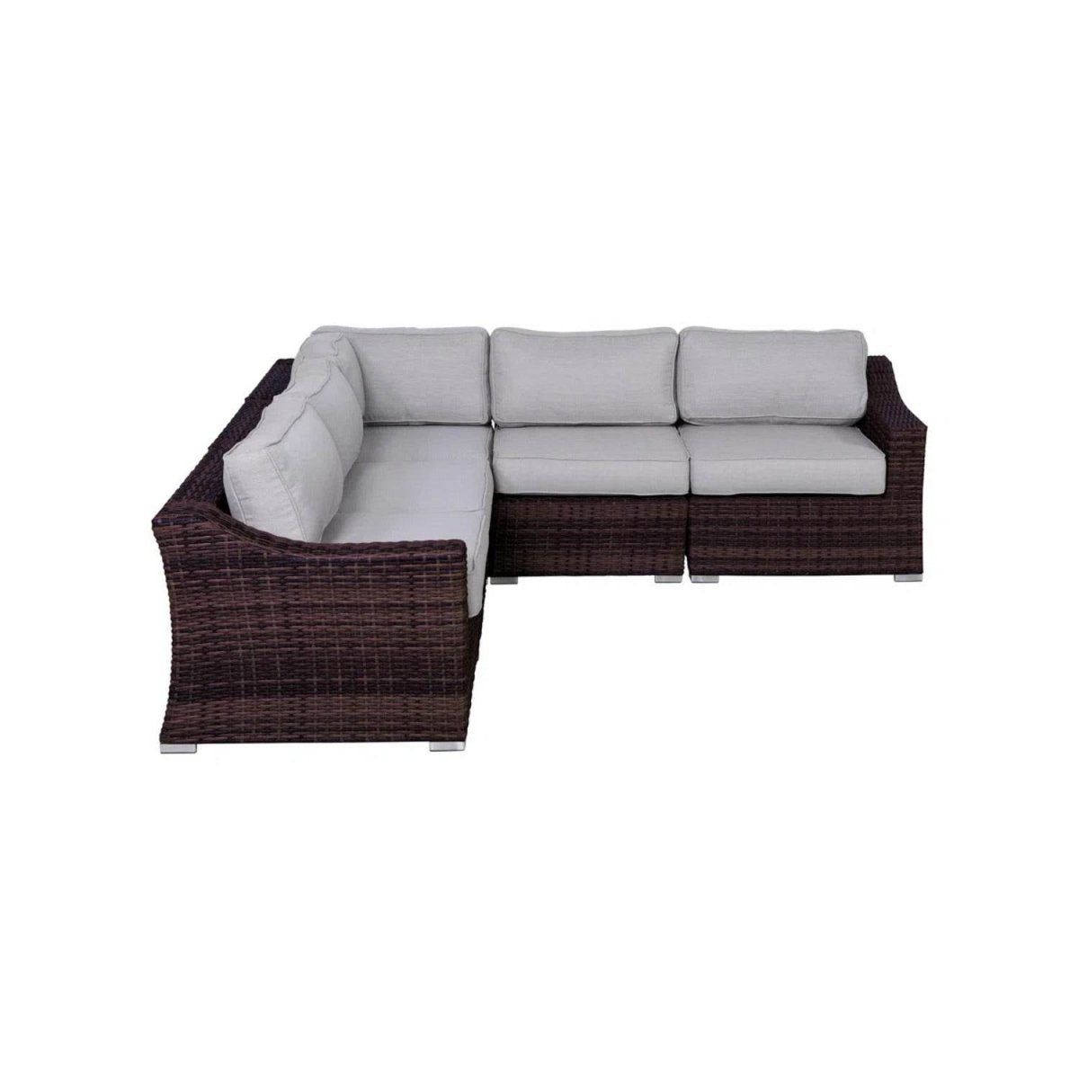 Outdoor Resin Wicker Sectional Seating Set With Cushions - Zenvia - Omega Lifestyles