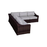 Outdoor Resin Wicker Sectional Seating Set With Cushions - Zenvia - Omega Lifestyles