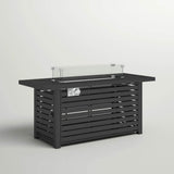 Outdoor Steel Propane Adjustable Flame Fire Pit Table - Zenvia - Omega Lifestyles