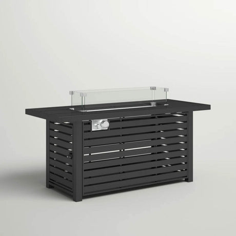 Outdoor Steel Propane Adjustable Flame Fire Pit Table - Zenvia - Omega Lifestyles