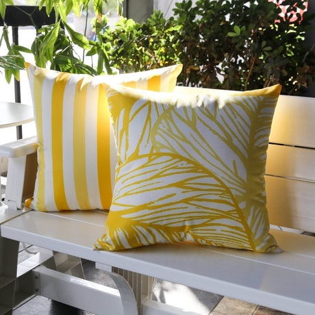 Outdoor Weather Resistant Polyester Square Pillow 20x20 Inch - Zenvia - Omega Lifestyles