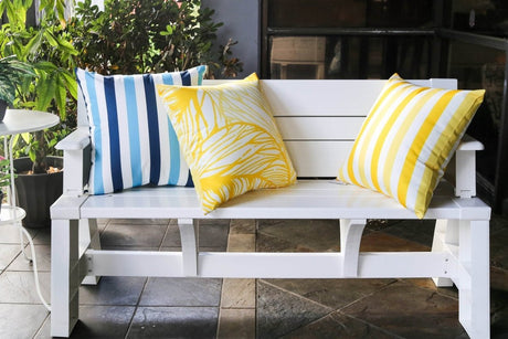 Outdoor Weather Resistant Polyester Square Pillow 20x20 Inch - Zenvia - Omega Lifestyles