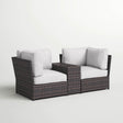 Outdoor Wicker Loveseat 3 - Piece Set With Cushions - Zenvia - Omega Lifestyles