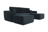 Plush Corduroy Modular Sectional Sofa With Chaise - Omega Lifestyles