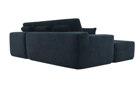 Plush Corduroy Modular Sectional Sofa With Chaise - Omega Lifestyles