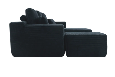 Plush Corduroy Modular Sectional Sofa With Chaise - Omega Lifestyles