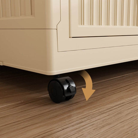 Portable Children’s Wardrobe With Magnetic Doors And Casters - Sleep Galleria