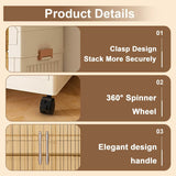 Portable Children’s Wardrobe With Magnetic Doors And Casters - Sleep Galleria