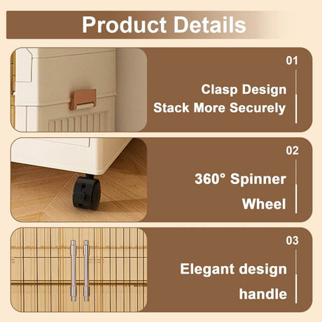 Portable Children’s Wardrobe With Magnetic Doors And Casters - Sleep Galleria