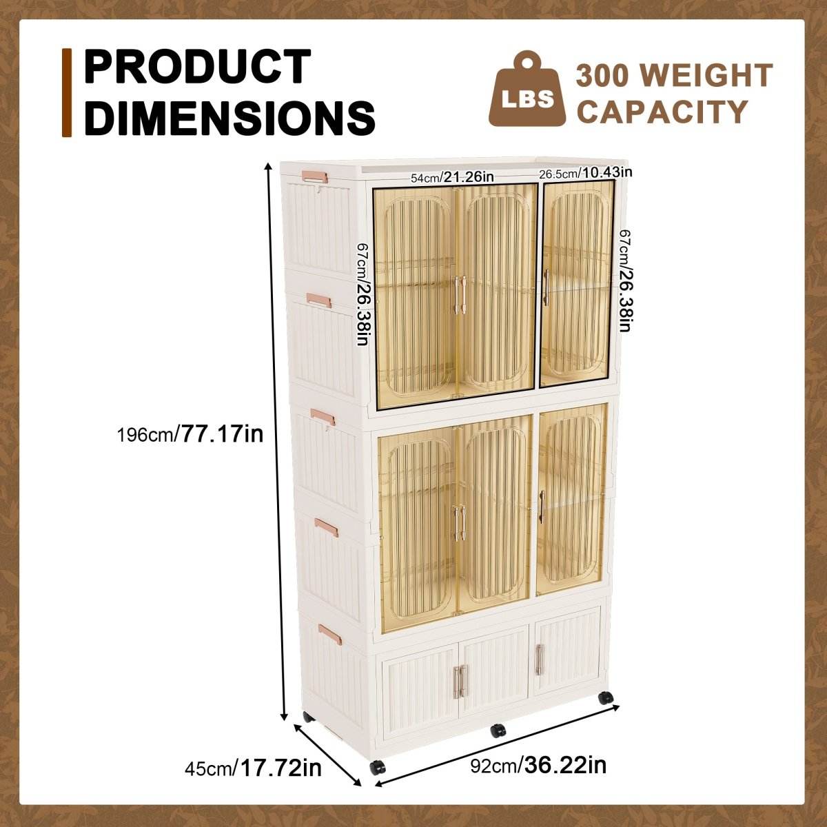 Portable Children’s Wardrobe With Magnetic Doors And Casters - Sleep Galleria