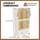 Portable Children’s Wardrobe With Magnetic Doors And Casters - Sleep Galleria