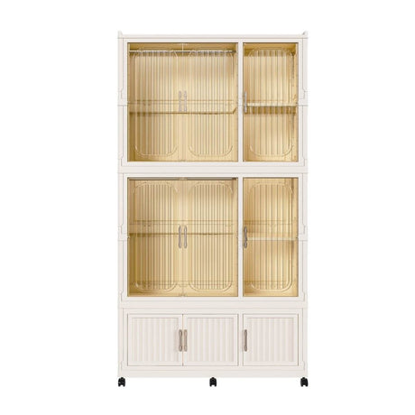 Portable Children’s Wardrobe With Magnetic Doors And Casters - Sleep Galleria