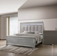 Queen Modern Glam Upholstered Bed Frame With LED Light - Zenvia - Omega Lifestyles