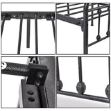Queen Victorian Style Metal Bed Frame Platform No Box Spring - Zenvia - Omega Lifestyles