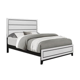 Queen White Rubberwood Panel Bed Frame - Zenvia - Omega Lifestyles