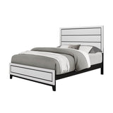 Queen White Rubberwood Panel Bed Frame - Zenvia - Omega Lifestyles