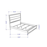 Queen White Rubberwood Panel Bed Frame - Zenvia - Omega Lifestyles
