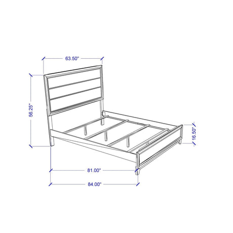 Queen White Rubberwood Panel Bed Frame - Zenvia - Omega Lifestyles