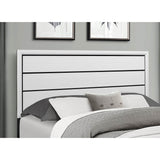 Queen White Rubberwood Panel Bed Frame - Zenvia - Omega Lifestyles