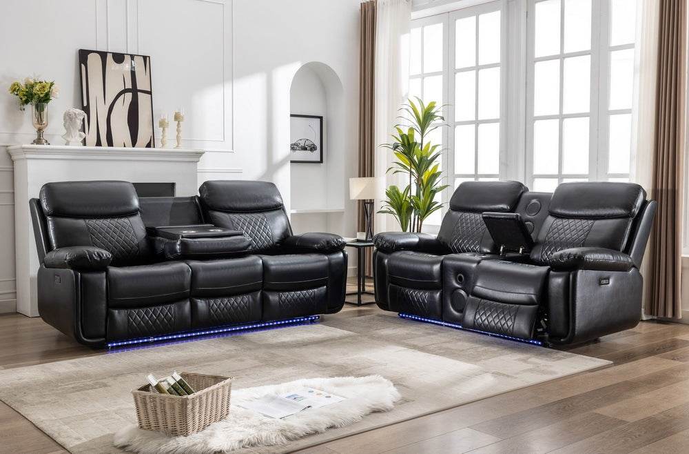 Reclining Sofa With LED & Bluetooth - Sleep Galleria
