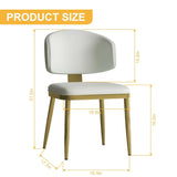 Set Of 2 Modern PU Leather Metal Dining Chairs White - Omega Lifestyles