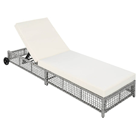Set of 2 Outdoor Rattan Lounge Chairs With Cushions - Sleep Galleria