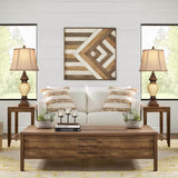 Set of 2 Vintage Resin Table Lamps With Bell Shades - Sleep Galleria