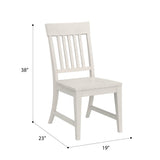 Set of 2 White Solid Wood Farmhouse Dining Chairs - Zenvia - Omega Lifestyles