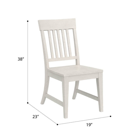 Set of 2 White Solid Wood Farmhouse Dining Chairs - Zenvia - Omega Lifestyles