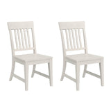Set of 2 White Solid Wood Farmhouse Dining Chairs - Zenvia - Omega Lifestyles