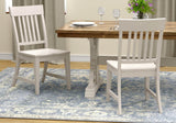 Set of 2 White Solid Wood Farmhouse Dining Chairs - Zenvia - Omega Lifestyles