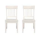 Set of 2 White Solid Wood Farmhouse Dining Chairs - Zenvia - Omega Lifestyles