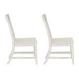 Set of 2 White Solid Wood Farmhouse Dining Chairs - Zenvia - Omega Lifestyles