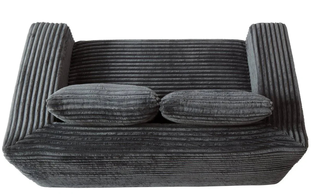 Soft Corduroy Memory Foam 2-Seater Loveseat Sofa - Omega Lifestyles