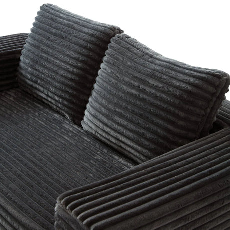 Soft Corduroy Memory Foam 2-Seater Loveseat Sofa - Omega Lifestyles