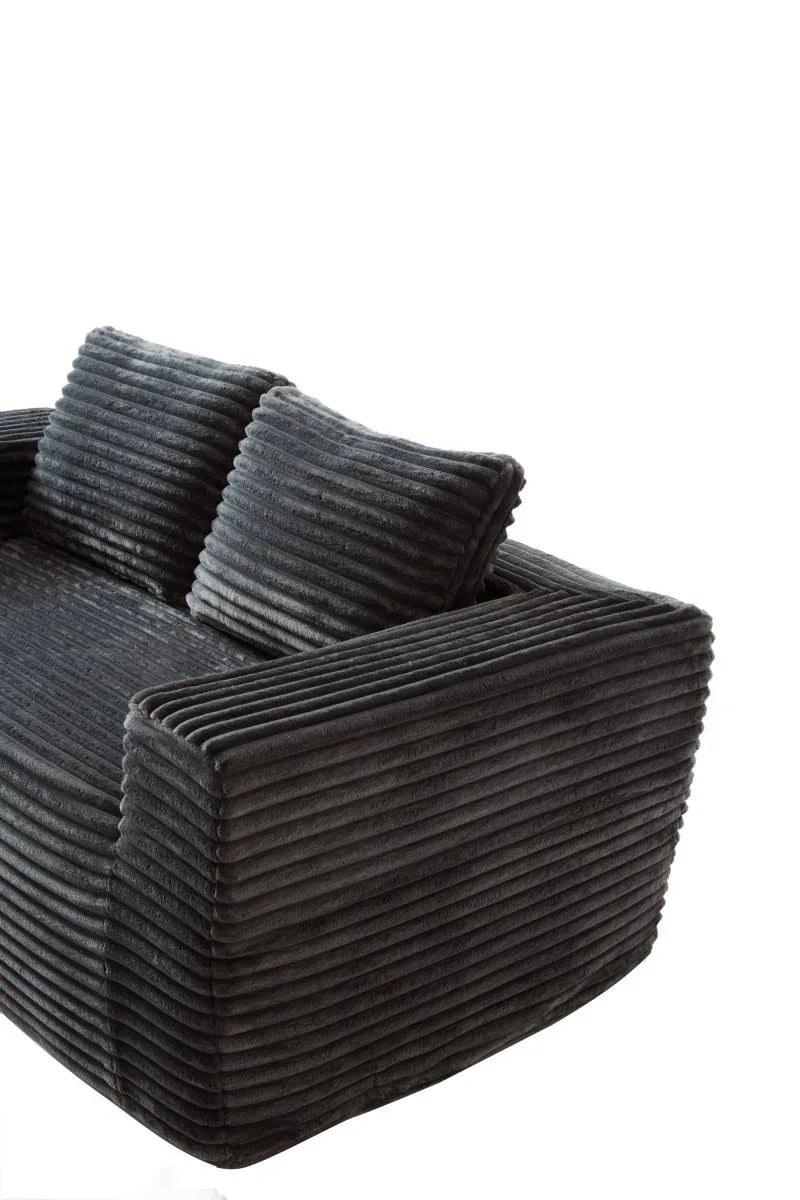 Soft Corduroy Memory Foam 2-Seater Loveseat Sofa - Omega Lifestyles