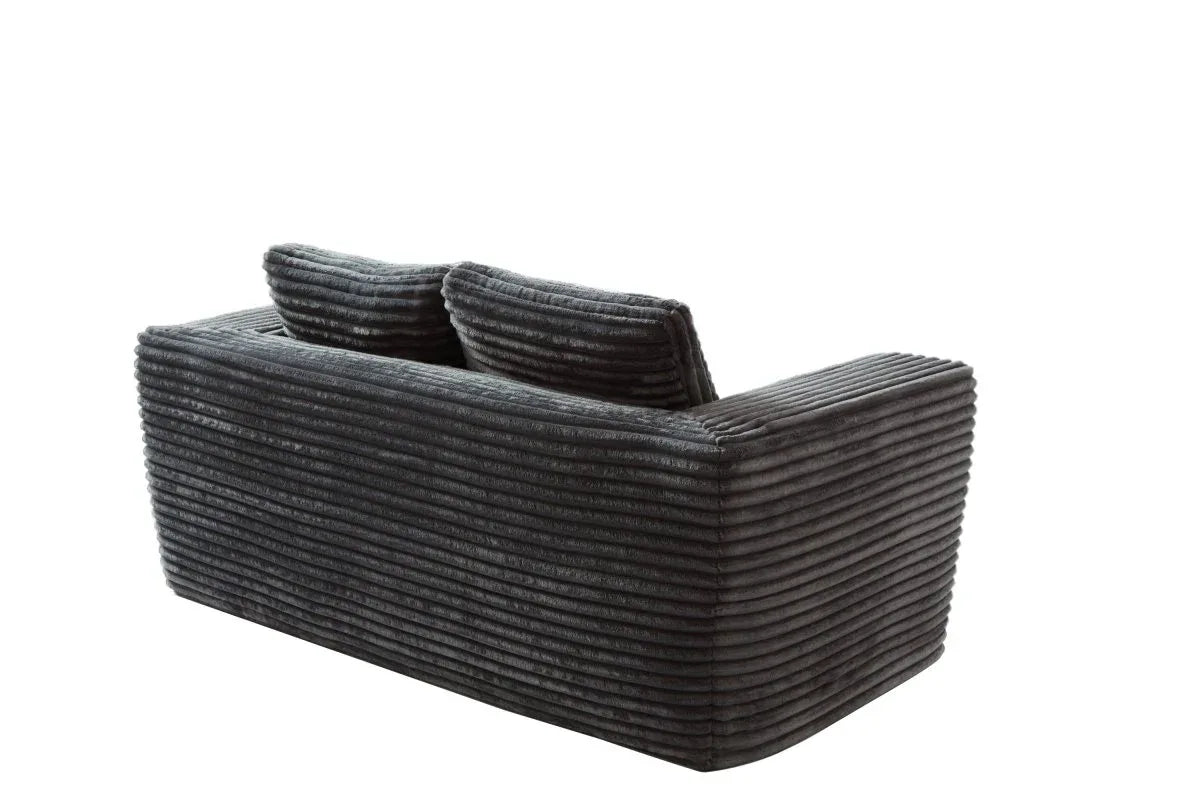 Soft Corduroy Memory Foam 2-Seater Loveseat Sofa - Omega Lifestyles